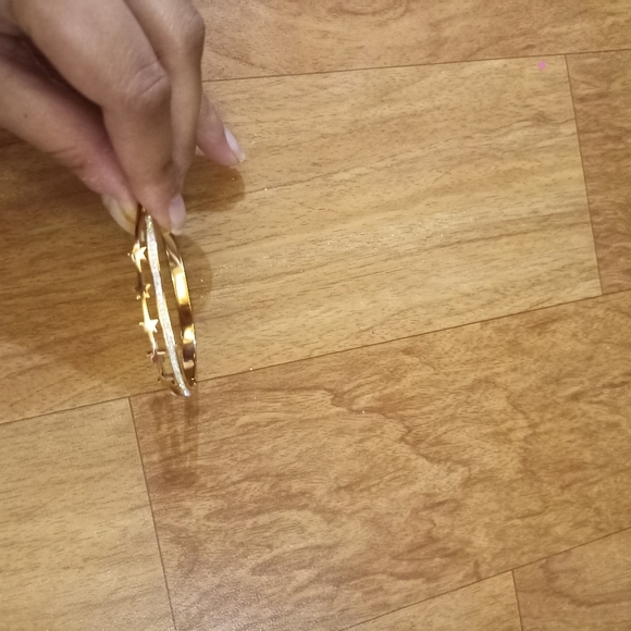 Beautiful designer diamond bracelet with rose gold coating (free size) - Picture 6 of 6